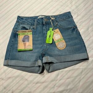 Wax Jean shorts high rise push up jeans size small NWT